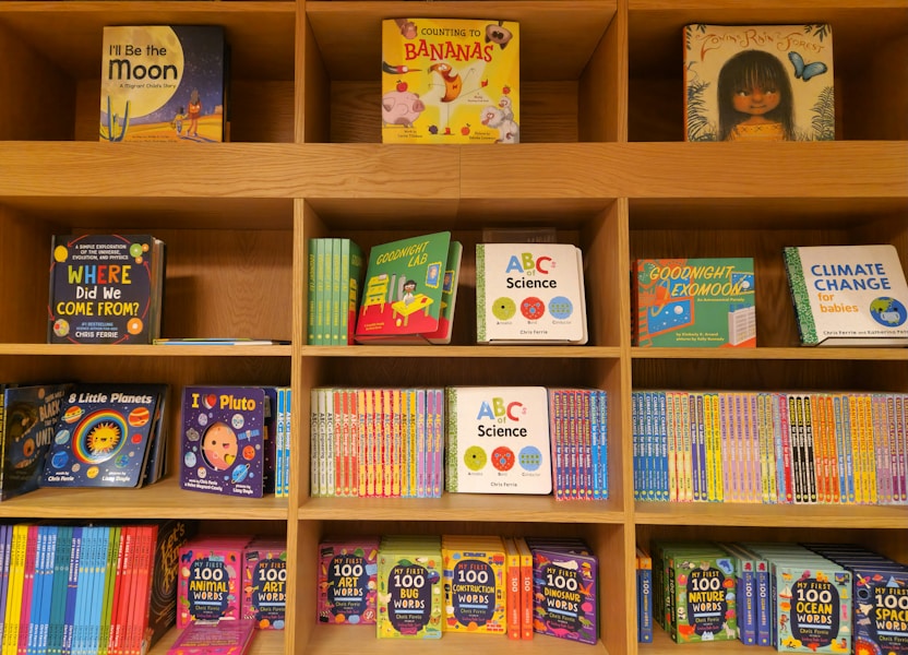 Books on a bookshelf